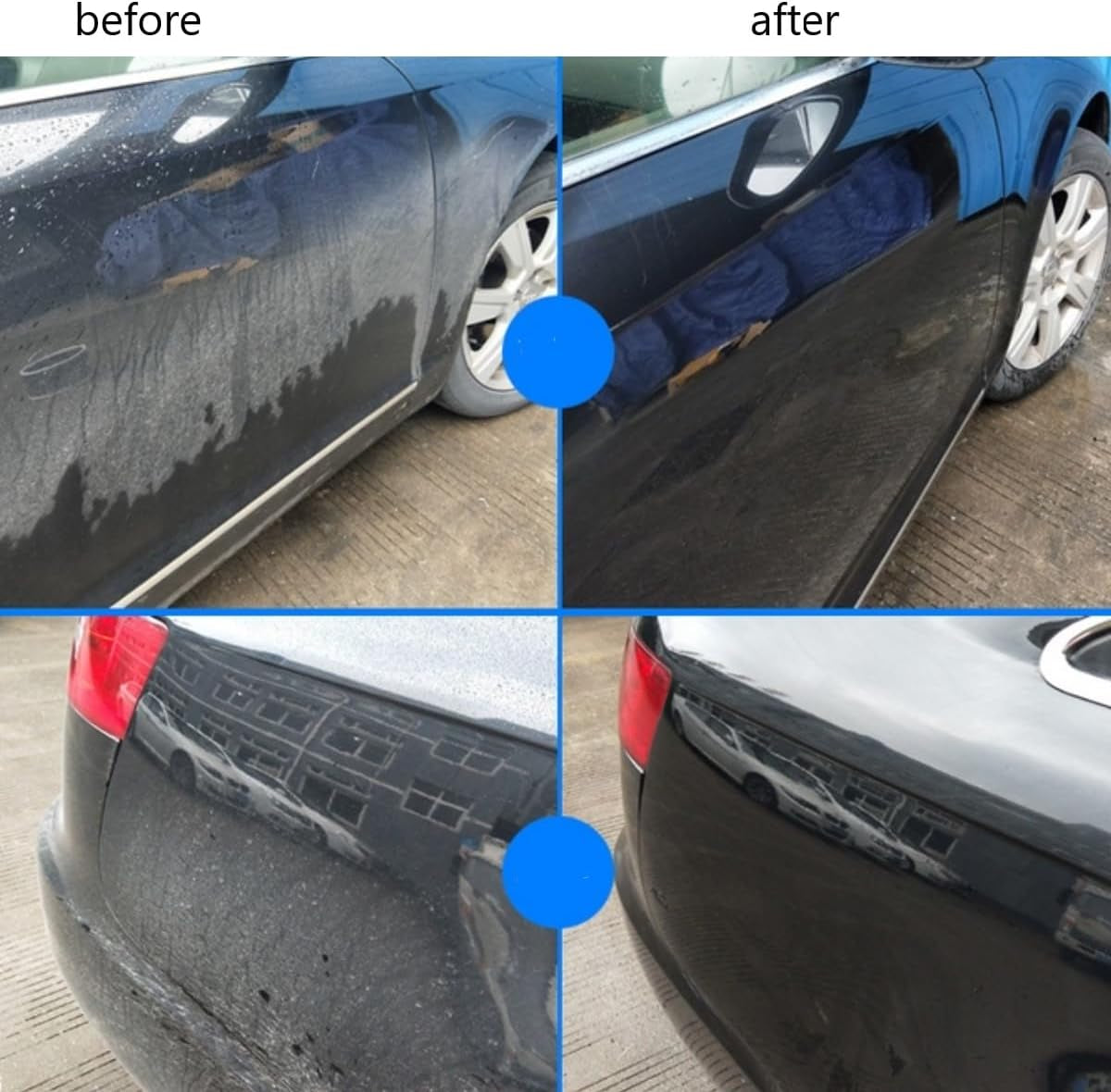Microfiber Drying Towel - 20'' X 40'' (400GSM) - Car Drying Cloth - Blue Grey - Scratch & Lint Free