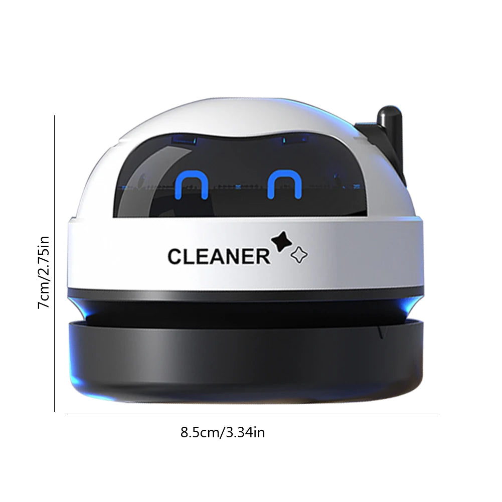 Desk Dust Vacuum Portable Table Dust Removal Cleaning Brush with Clean Brush USB Charging Desktop Cleaner Mini Vacuum Cleaner