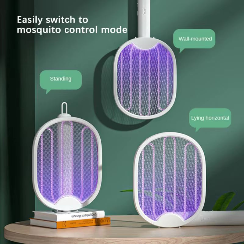Mosquito Swatter Electric Shock Folding Mosquito Killer USB Mosquito Killer Rechargeable Home Two-In-One Mosquito Killer